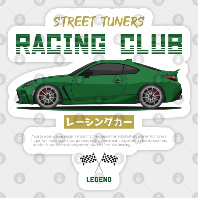 Tuner Green GR86 JDM Sticker by GoldenTuners